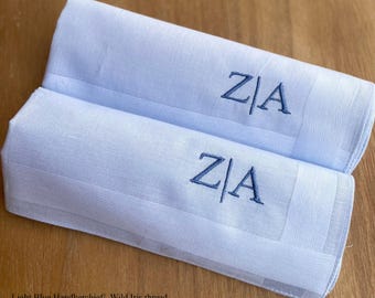 Personalized Groomsmen Handkerchief – Custom Embroidered Wedding Gift for Best Man, Groomsman, Father of the Bride – Custom Men's Hankie