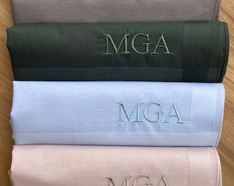 Personalized Groomsmen Handkerchief – Custom Wedding Hankie Gift | Embroidered Name and Date | Classic Keepsake for Best Man & Groomsmen