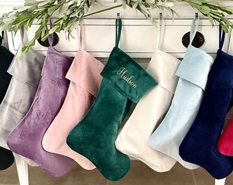 Christmas Stocking, Personalized Christmas Stockings, Holiday Stockings, Velvet Stockings