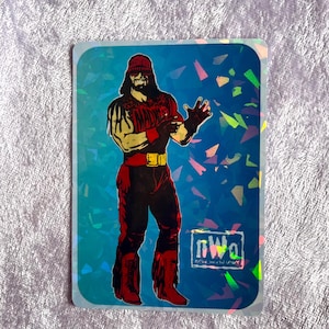Retro Prism Prismatic Vending Machine Sticker--Macho Man V2 NWO WWE WWF aew Wrestling