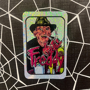 Retro Prism Prismatic Horror Vending Machine Sticker--Freddy Krueger, Nightmare of Elm Street
