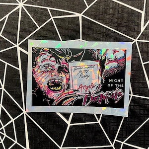 Retro Prism Prismatic Horror Vending Machine Sticker--Night of the Demons