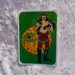 Retro Prism Prismatic Vending Machine Sticker--Jake the Snake NWO WWE WWF aew Wrestling
