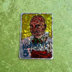 Retro Prism Prismatic Horror Vending Machine Sticker--Freddy Krueger, Nightmare of Elm Street 5