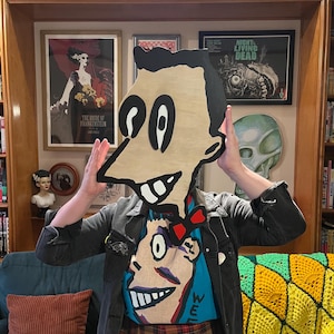 Hand Painted Pee-wee&#39;s Playhouse Pee-wee Herman Wood Wall Art Hanging