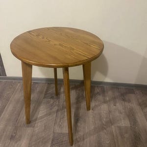 Ash round table. Wooden dining table,  kitchen table, activity table,round wood table , natural wood , handmade.Brown