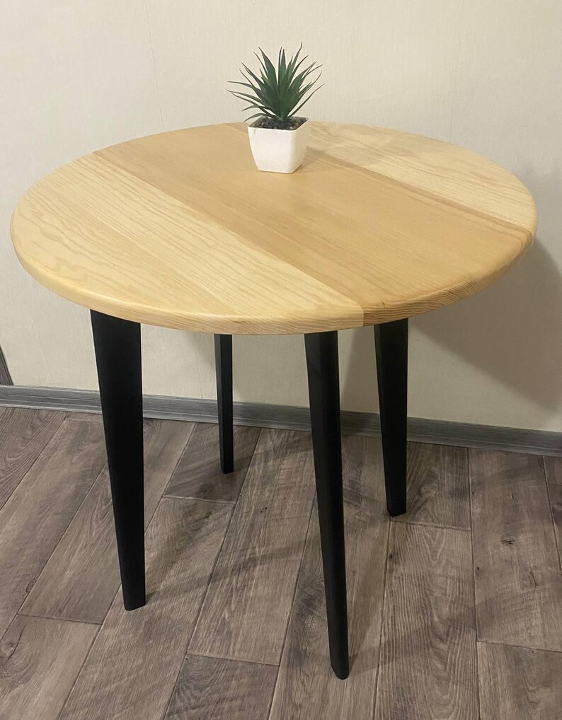 Ash Round Table. Wooden Dining Table, Kitchen Table, Activity Table ...