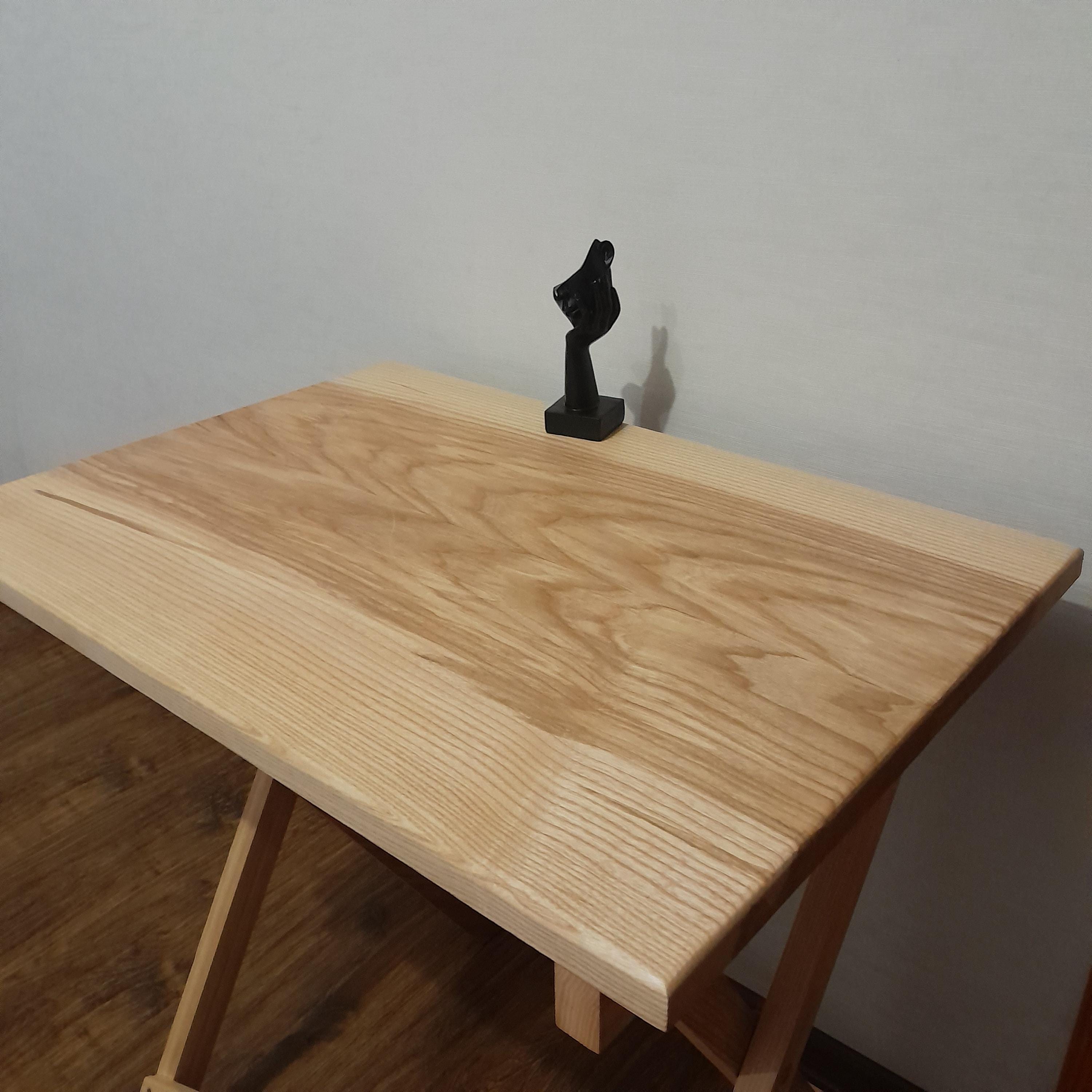 Folding Ash Table, Wooden Dining Table, Folding Floor Table