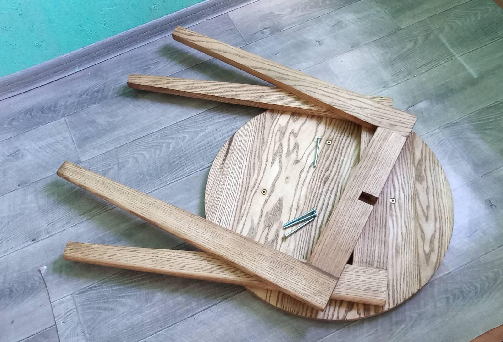 Ash Round Table. Wooden Dining Table, Kitchen Table, Activity Table ...