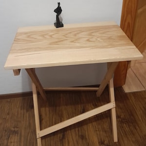 Tavolo pieghevole in frassino, tavolo da pranzo in legno, tavolo pieghevole da pavimento, tavolo da attività, tavolo da cucina, tavolo da giardino, legno naturale, fatto a mano
