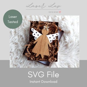 Angel Ornament SVG Christmas Digital Download Laser Cut file