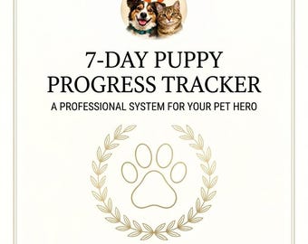 7-Day Puppy Training Tracker | Daily Habit Log | Professional PDF (Digital Download)