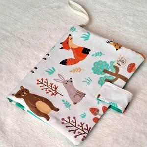 Bolsa organizadora para troca de fraldas de bebê para meninos e meninas - verde / recém-nascido / presente de chá de bebê / tripla