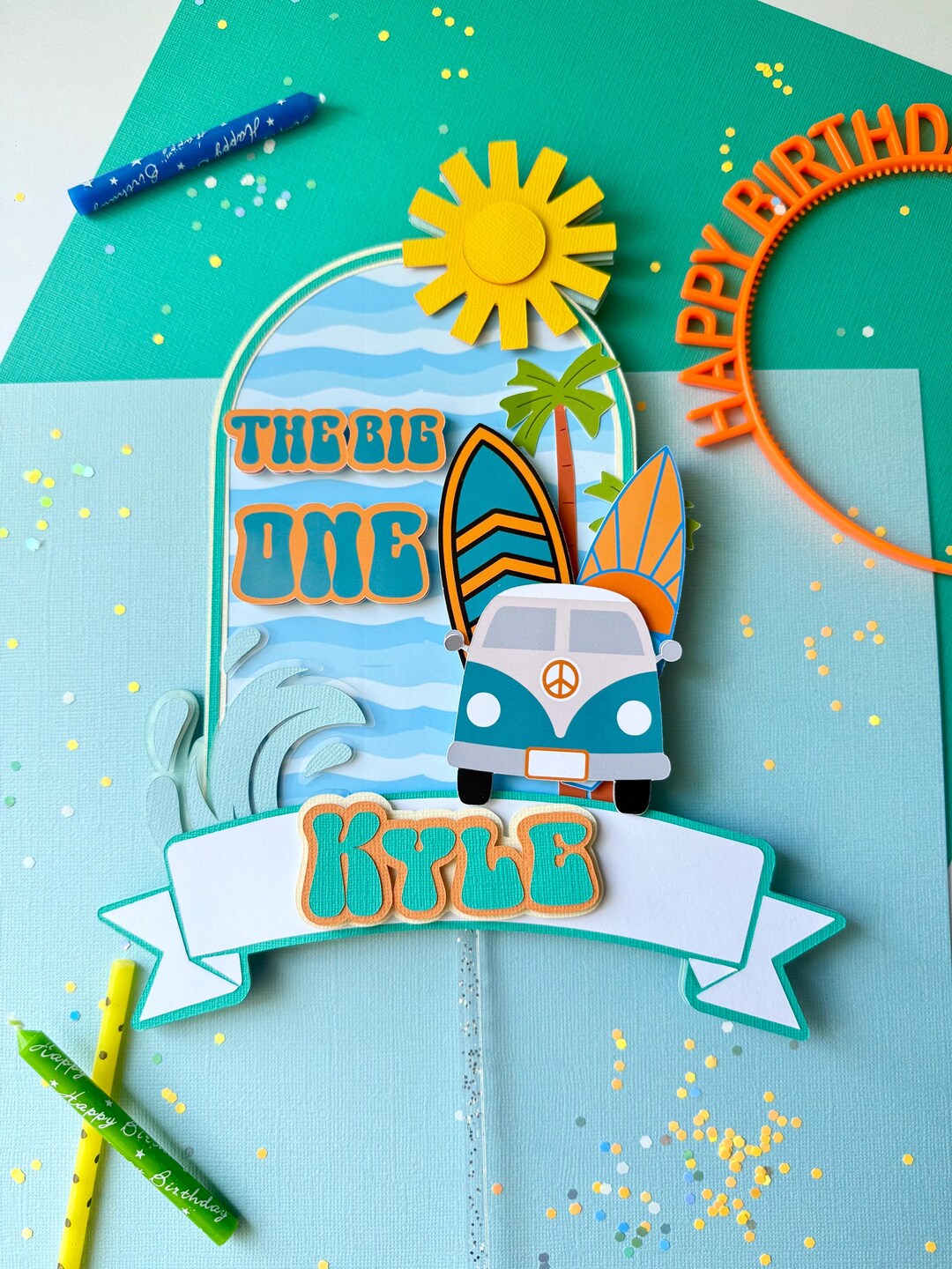 The Big One Surf Birthday Cake Topper: First Wave Party - Etsy