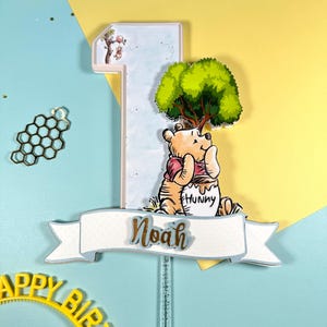 Winnie the Pooh Cake Topper: Personalized Birthday Party Decoration