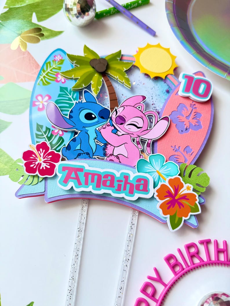 stitch-angel-cake-topper-lilo-and-stitch-party-decoration-etsy