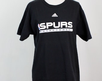 Spurs Basketball T Shirt Adidas Women's Large