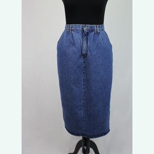 スカート Vintage Vivaldi blue denim pencil skirt Vintage Vivaldi blue denim pencil skirt