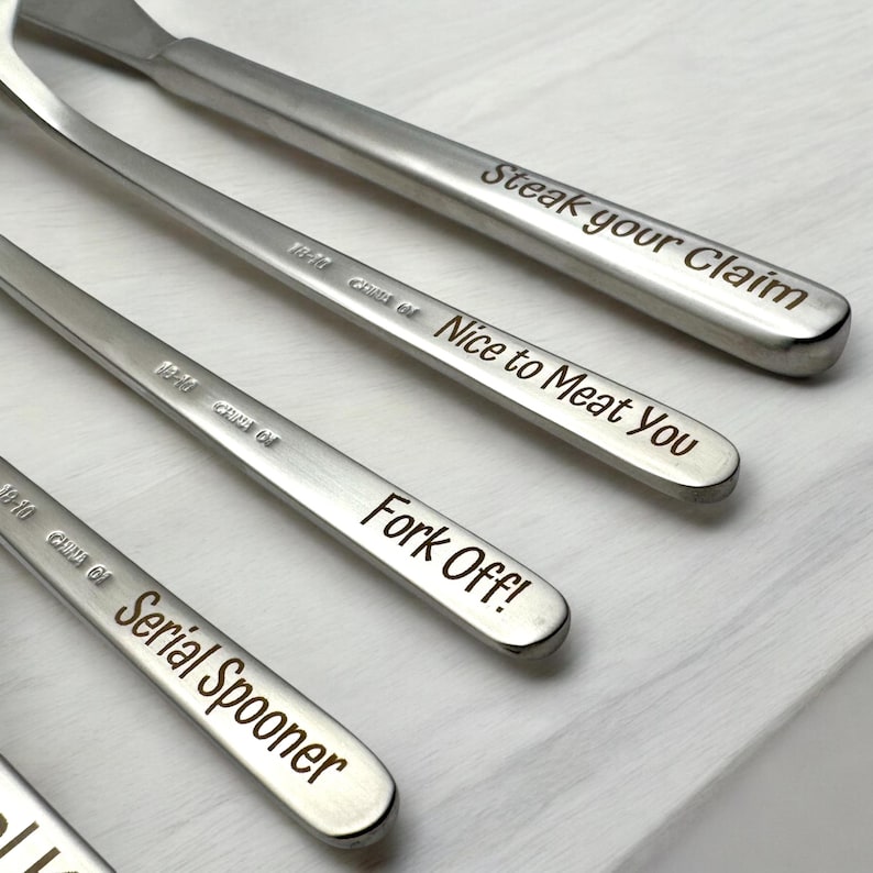Personalized Knive, Custom Spoon, Custom Fork, Ice Cream Spoon ...