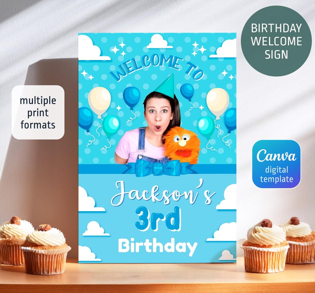 Ms Rachel Welcome In, Ms Rachel Welcome Sign, Printable Editable Girl ...