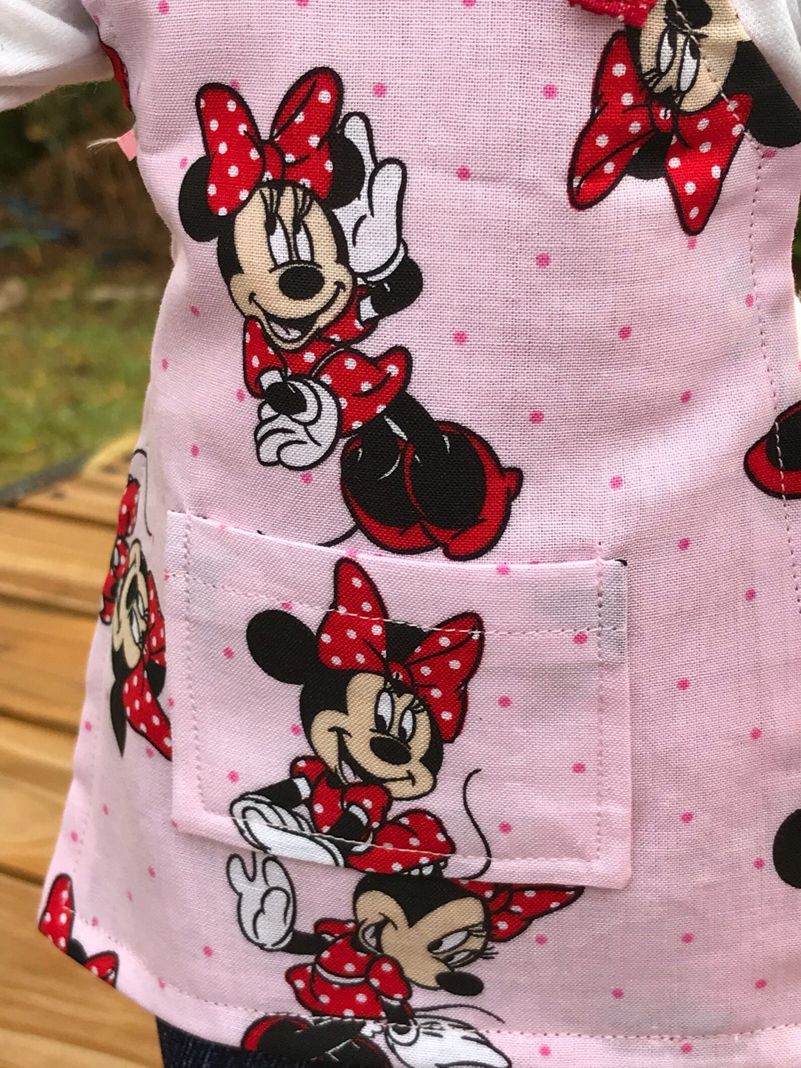 2piece Minnie Mouse Apron Outfit With Chef Hat 18 Etsy