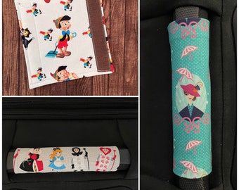 Classic Disney - Poppins, Pinocchio & Alice in Wonderland Luggage Handle Wraps