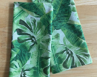 Tropical Leaves Cloth Napkins - Set of 2 or Set of 4