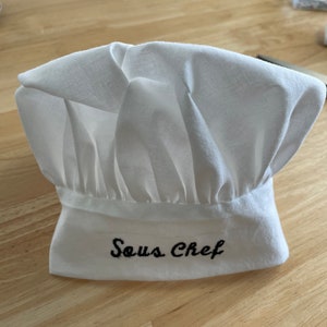 2-piece Chef Set: Texas A&M University Apron and Chef Hat 18 Doll American Girl or equivalent White Sous Chef hat