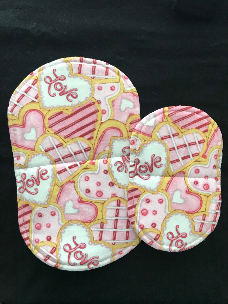 Valentine Love Cookies Pot Holder Mitt Set image 1