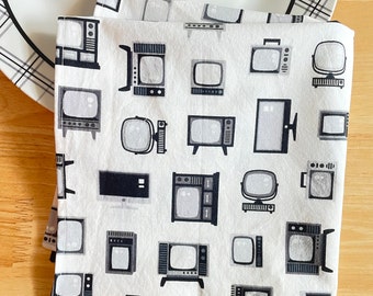 Retro Televisions Cloth Napkins - Set of 2