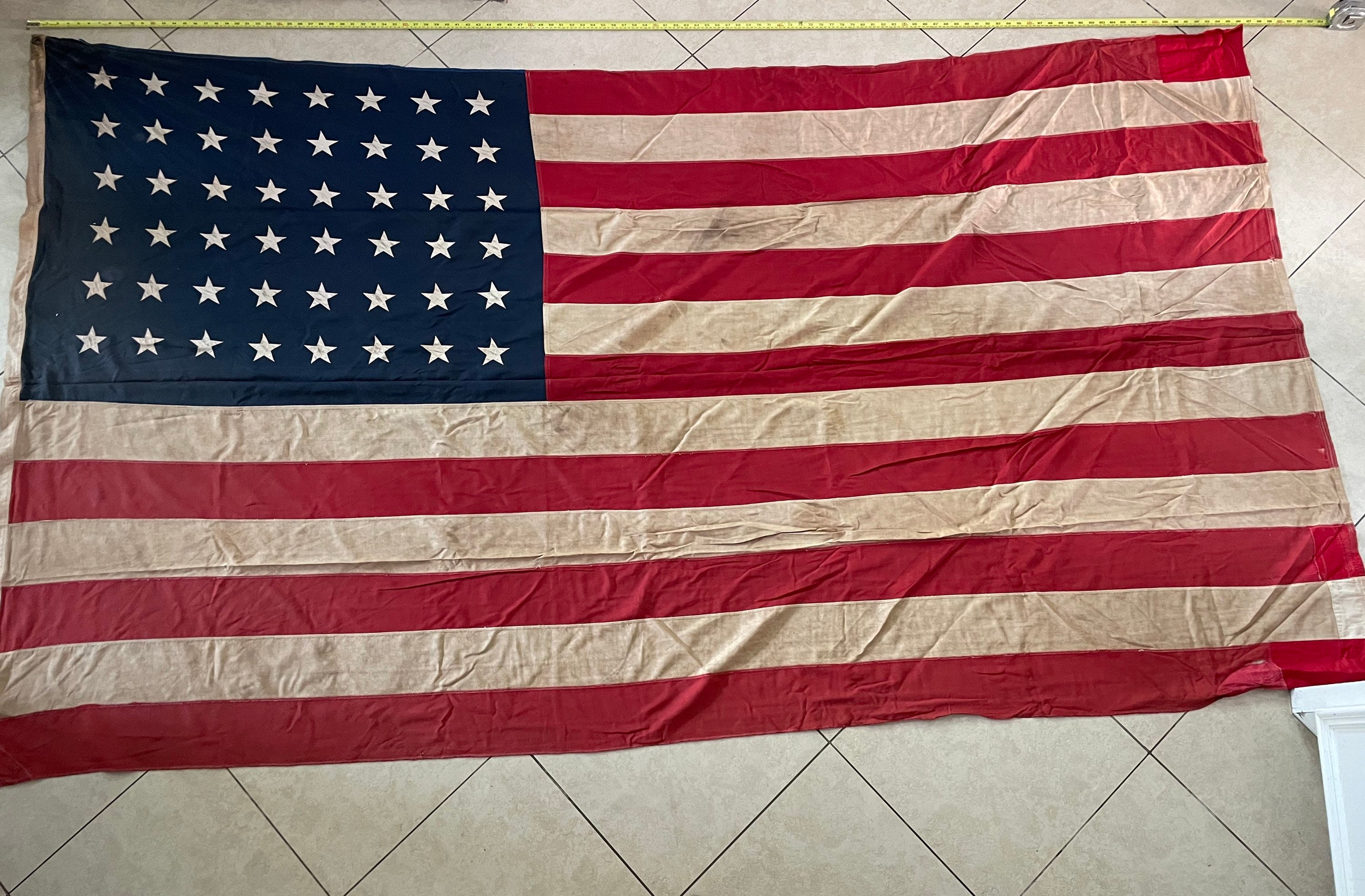 DRAPEAU USA 48 ETOILES 2ème GM. WW2 USA FLAG 48 STARS