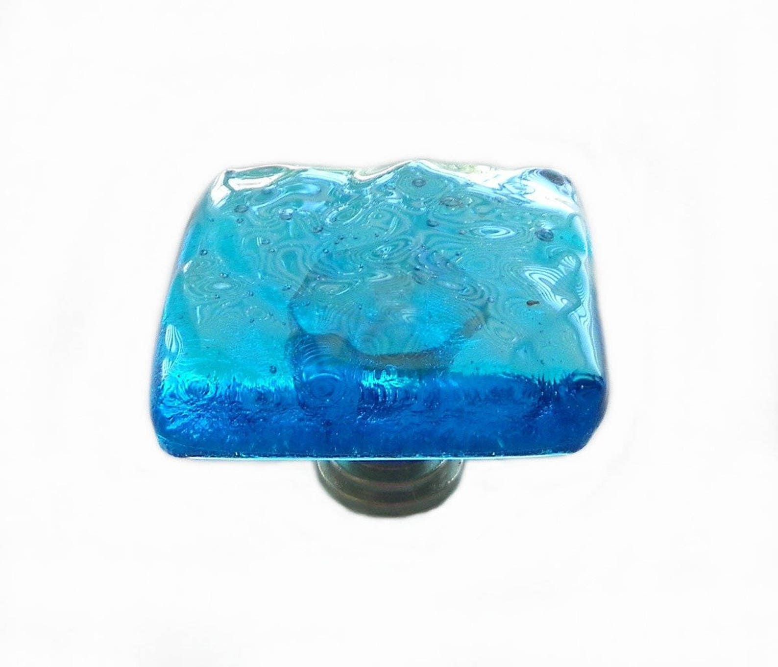 Sea Glass Knobs in Wave Design Unique Knobs Beach Etsy