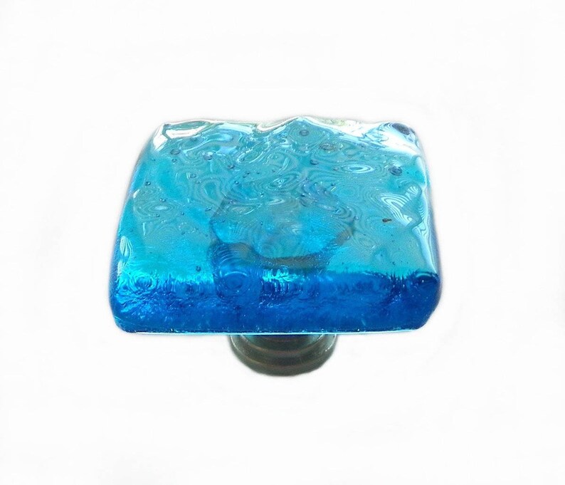 Sea Glass Knobs in Wave Design Unique Knobs Beach Etsy