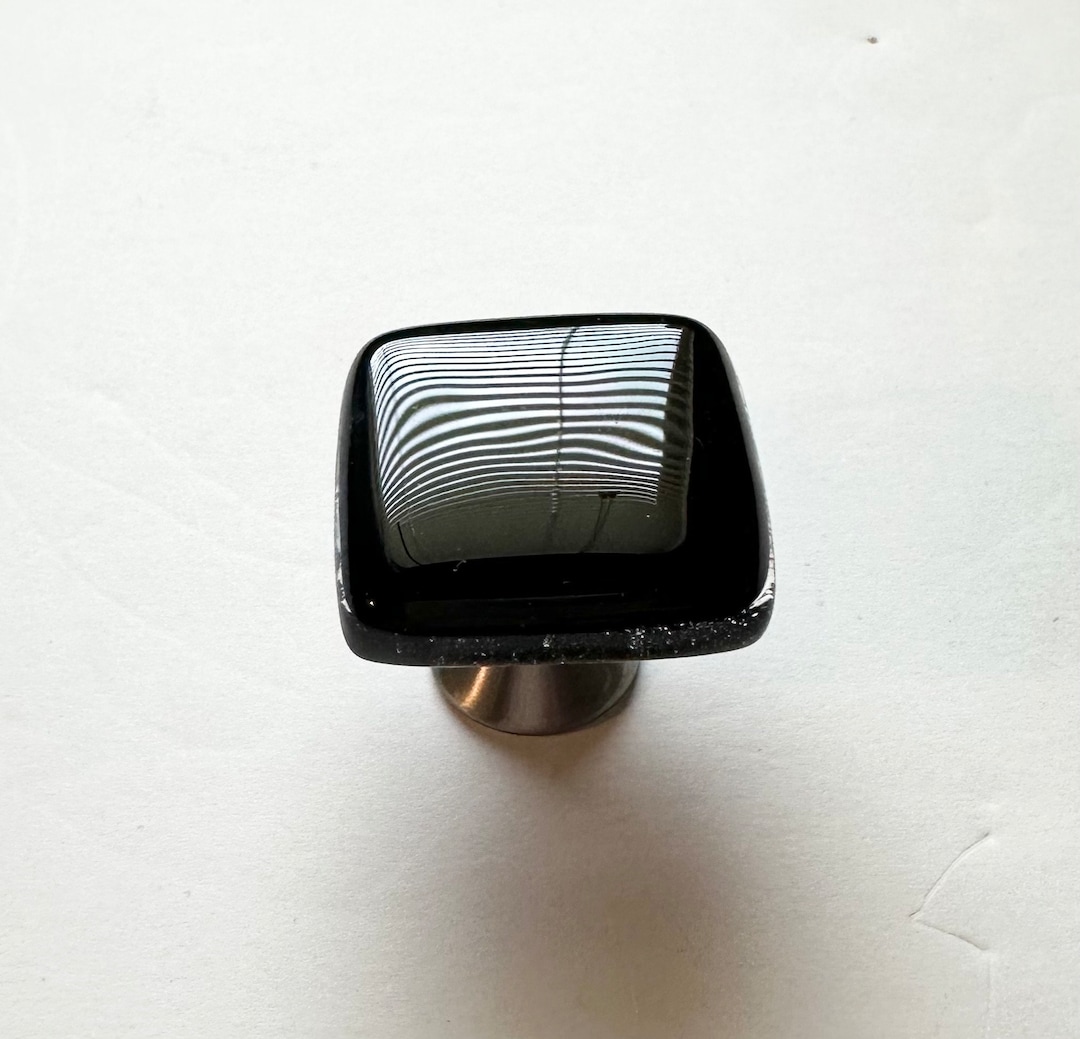 Black Glass Kitchen Knob. Upgrade Your Kitchen or Bath With