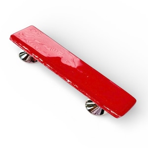 Red Glass Cabinet Handle by UneekGlassFusions. Fused Glass Drawer Pulls and Knobs in Colorful Artisan Glass. Upgrade your Kitchen Cabinets.