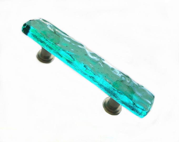 Aqua Glass Drawer Pulls Drawer Pulls Unique Wave Pulls Etsy