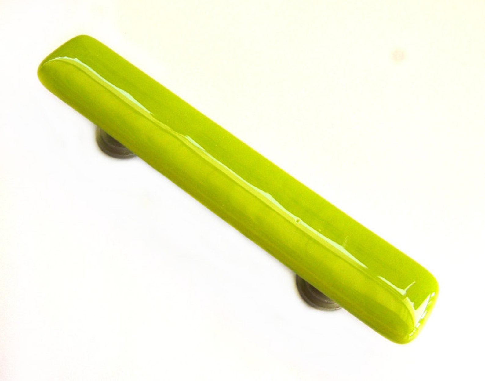 Lime Green Glass Pull L Kitchen Bathroom Hardware Etsy