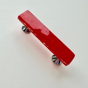 Red Glass Cabinet Handle by UneekGlassFusions. Fused Glass Drawer Pulls and Knobs in Colorful Artisan Glass. Upgrade your Kitchen Cabinets.