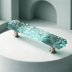 Sea Foam Wave Pulls, Glass Pulls, Beach Pulls, Kitchen Handles, Wave Pull, Cabinet Handles, Knobs and Pulls, Sea Glass Pulls, Unique Pulls