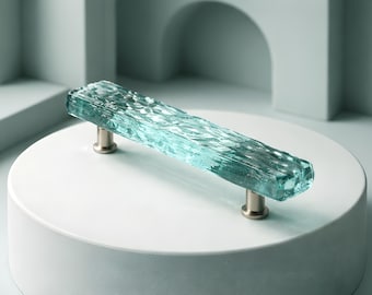 Sea Foam Wave Pulls, Glass Pulls, Beach Pulls, Kitchen Handles, Wave Pull, Cabinet Handles, Knobs and Pulls, Sea Glass Pulls, Unique Pulls