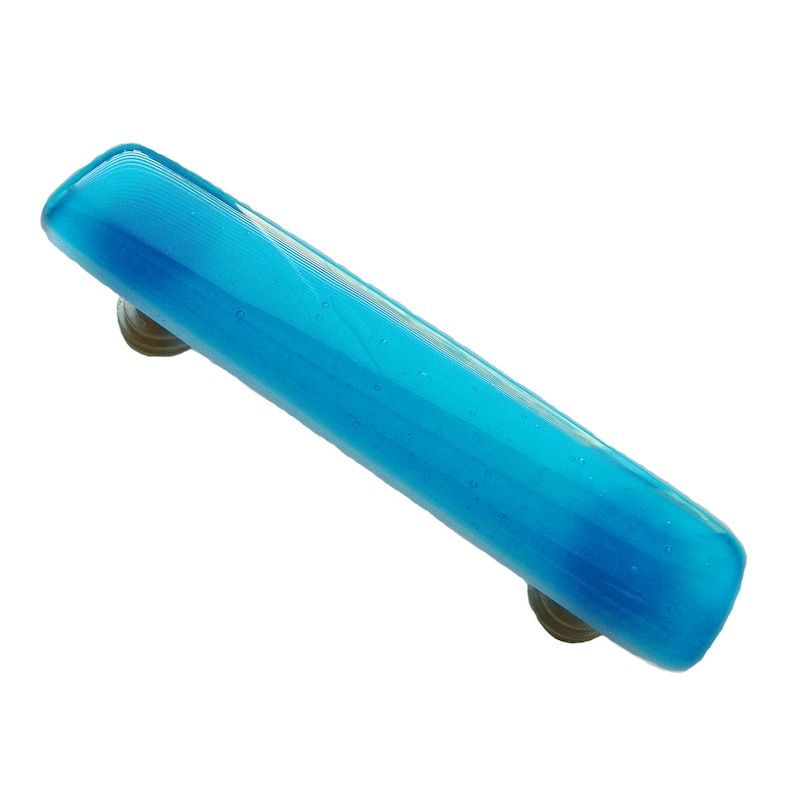 Deep Turquoise Glass Hardware Drawer or Pull Etsy