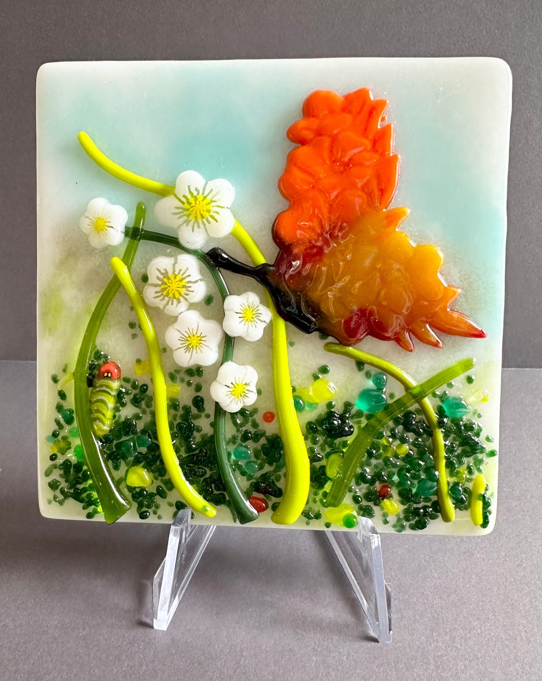 Photo inspiration: Fresh Look at Spring Life 1 Table Top Art In Textured Art Glass