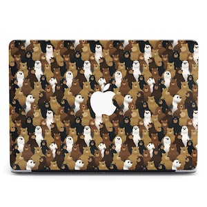 Hard MacBook Case Bears and Pandas Art Cute Funny Art Cartoon Kids Gift MacBook Air 15 Cases, MacBook Pro M4 2024 2025 Shell Cover
