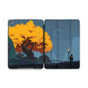 Pixel Art  Magic Wizard Autunm Trees Moon iPad Case iPad Air 5 iPad 10 10.9 2022 iPad Air 11 13 2025 Pro 11 2022 iPad Mini 6 iPad 9/8/7,10.2