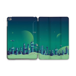 Colorful Green Cartoon Fantasy Clouds iPad Case iPad Air 5 iPad 10 10.9 2022 iPad Air 11 13 2025 Pro 11 2022 iPad Mini 6 iPad 9/8/7,10