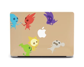 Colorful Cute Creatures Kids Art MacBook Case Art Design Hard Case Cover for MacBook Air 15 Cases MacBook Pro M4 2024 MacBook Shell Cover