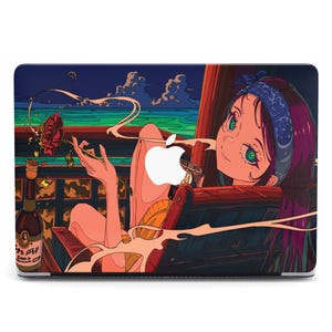 Hartschale MacBook Tasche Anime Mädchen Piratenschiff Ozean Abenteuer Design Case Fantasy Landschaft MacBook Air 15 Hüllen MacBook Pro M4 2024 Shell Cover