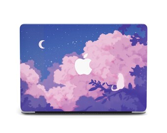 Colorful Sunset Sky MacBook Case Anime Art Design Hard Case Cover for MacBook Air 15 Cases MacBook Pro M4 2024 2025 MacBook Shell Cover