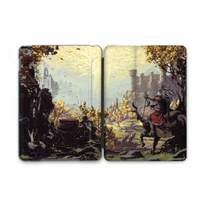 Étui pour iPad inspiré d'Elden Fantasy Ring Magic Erdtree iPad Air 5 iPad 10 10,9 iPad Air 2022 11 13 2025 Pro 11 2022 iPad Mini 6 iPad 9/8/7 10,2
