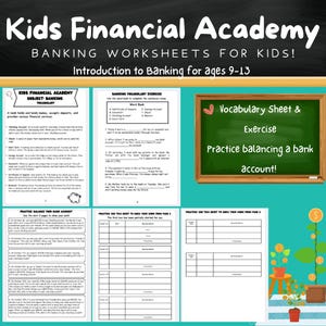 Banca imprimible para niños/Educación financiera/Administración del dinero/Actividad de aprendizaje sobre banca/Imprimible para educación en el hogar/Escuela secundaria/Tarjeta de débito
